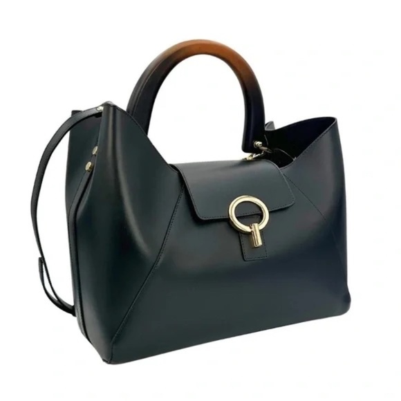 NWT CLAUDIA Firenze Isabela Nero Women’s Black Tote Style Handbag - Picture 3 of 8